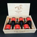 Cassetta per 6 bottiglie di vino scatola personalizzabile in legno di pino