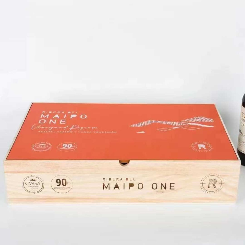 Cassetta per 6 bottiglie di vino scatola personalizzabile in legno di pino