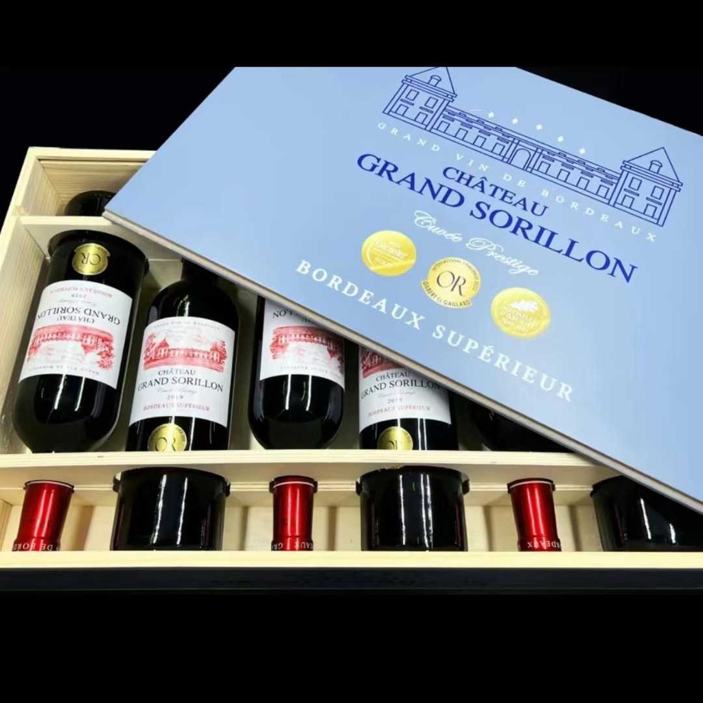 Cassetta per 6 bottiglie di vino scatola personalizzabile in legno di pino