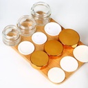 Barattoli vetro trasparente per creme, integratori, pillole con tappo a scelta