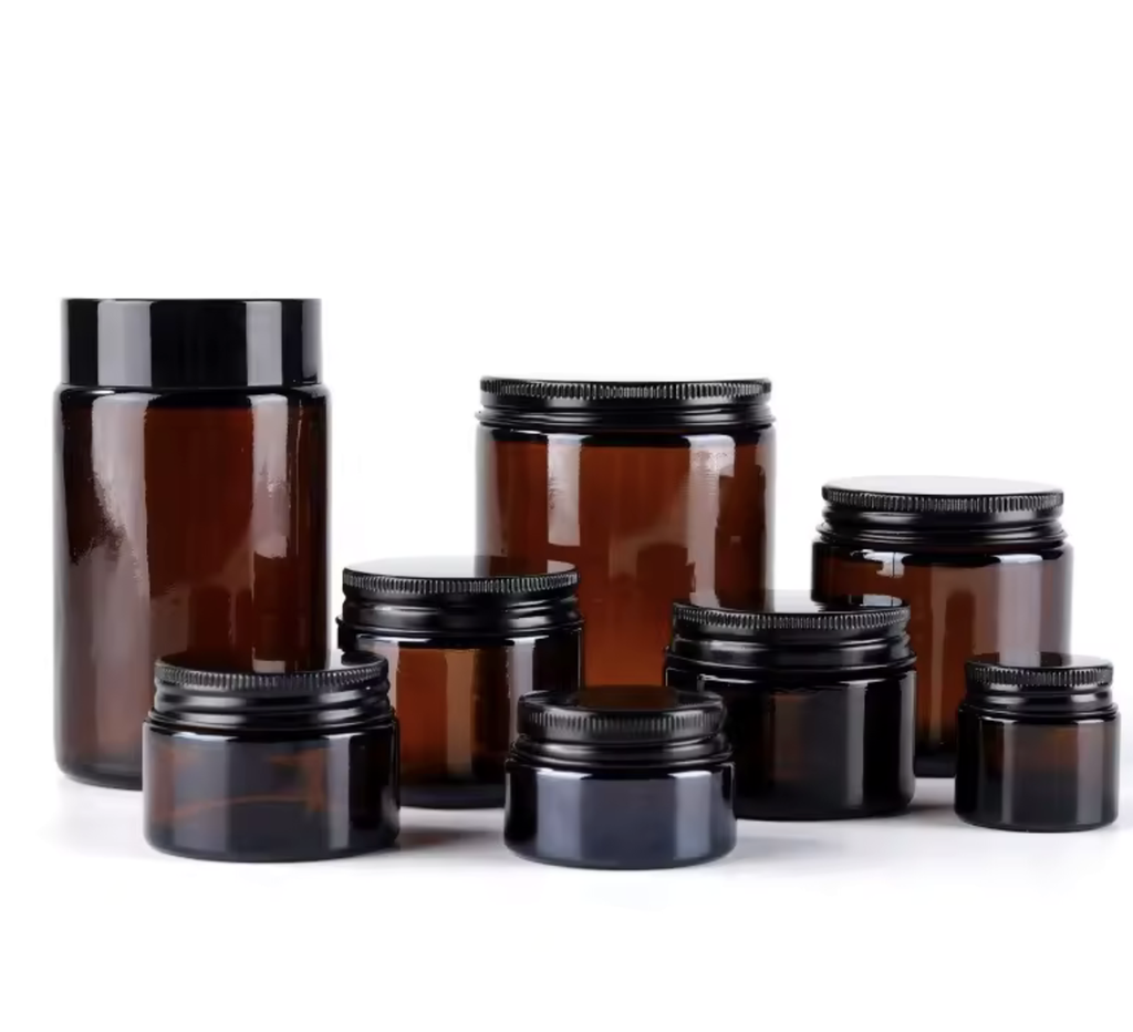 Barattoli scuri anti UV, per cosmetici, integratori alimentari, pillole e medicine