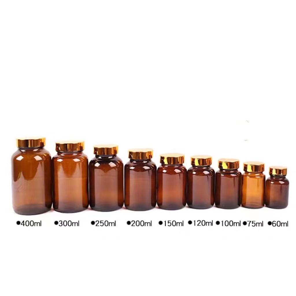 Barattolino vetro ambra 45x82 mm, 75 ml 