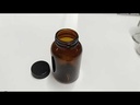 Contenitore Barattolo con tappo a scelta per integratori alimentari, pillole o medicine - vetro ambra anti UV
