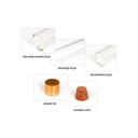 Tubi in vetro con tappo 25x100 mm