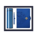SET REGALO TACCUINO IN PELLE BOTTIGLIA CON LED E PENNA  