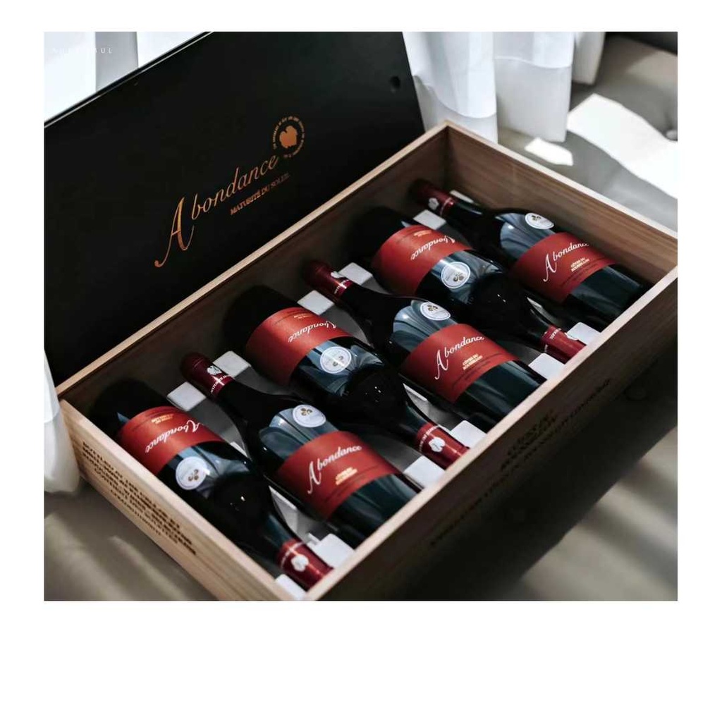 Cassetta per 6 bottiglie di vino scatola personalizzabile in legno di pino