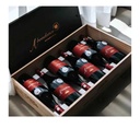 Cassetta per 6 bottiglie di vino scatola personalizzabile in legno di pino