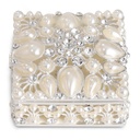 [03-JB2370] 
PORTAGIOIELLI QUADRATO CON PERLE E BRILLANTE