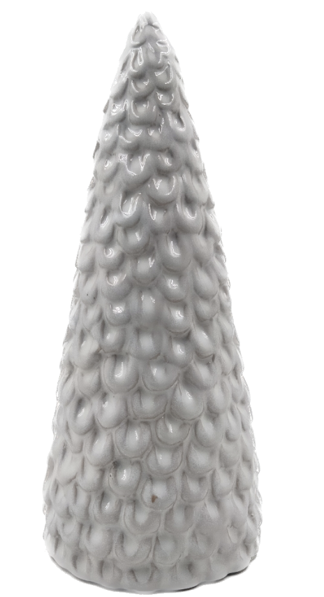 ALBERO DI NATALE STILIZZATO MONOCOLORE PANNA  PORCELLANA 