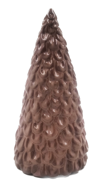 [159-23145S-2] ALBERO DI NATALE STILIZZATO MONOCOLORE PECAN PORCELLANA