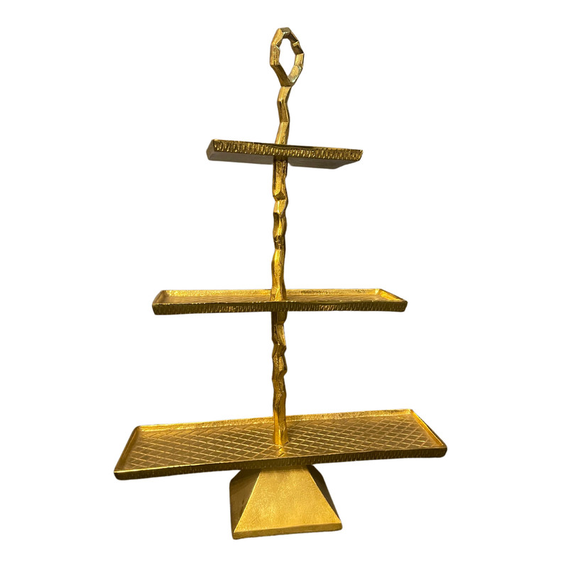 ALZATA RETTANGOLARE A 3 PIANI IN FERRO 