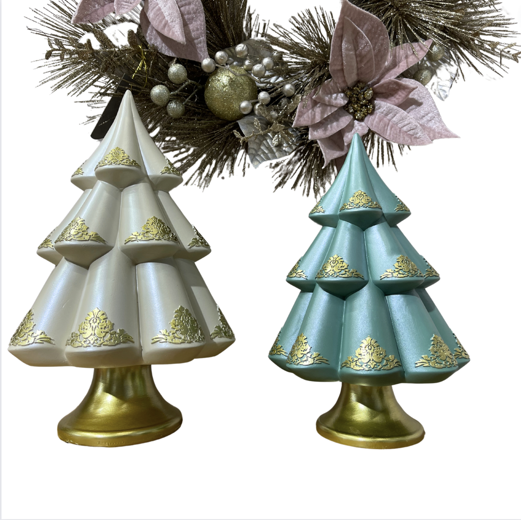 Alberi di Natale resina decoro classico con oro