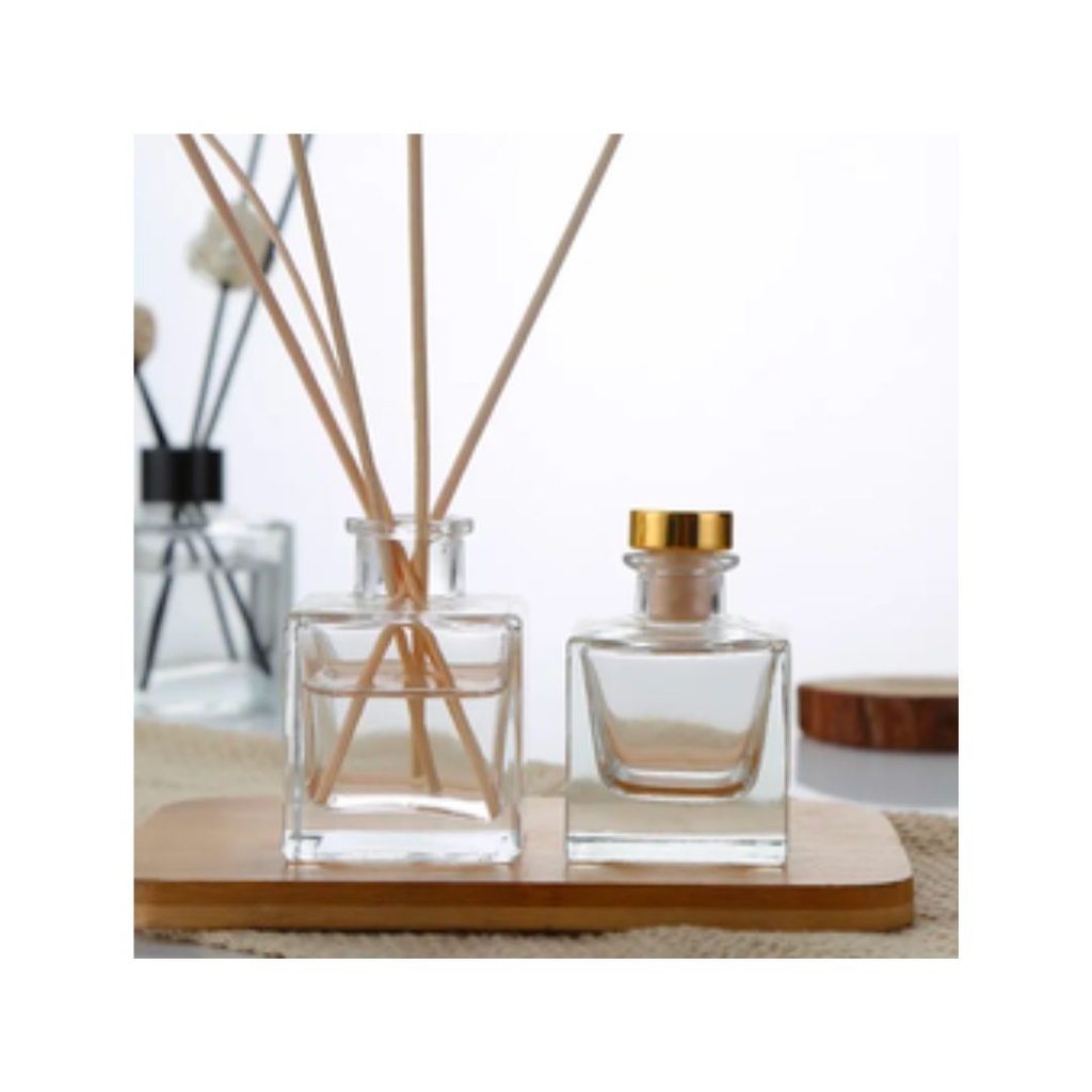 Square glass diffuser bottles