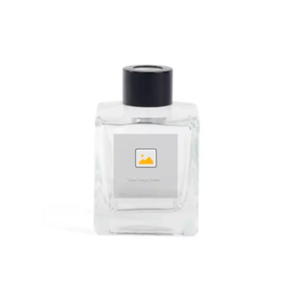 Square glass diffuser bottles with screw cap