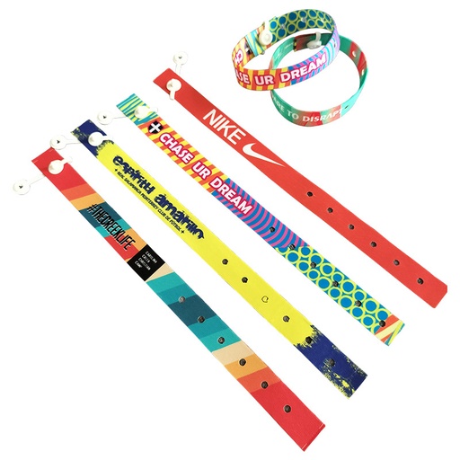 Braccialetto tessuto monouso personalizzato, accesso all'evento, biglietto d'ingresso per braccialetto di identificazione, incontro annuale