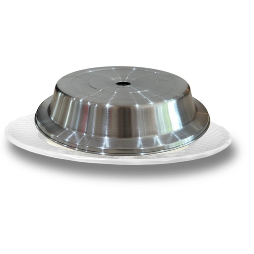 COPRIPIATTO IN ACCIAIO INOX CON BUCO 