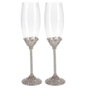 FLUTE CHAMPAGNE CON MOTIVO CRISTALLI ARGENTO