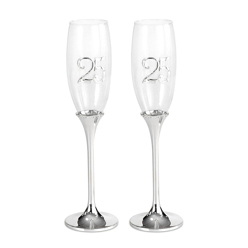 FLUTE DA CHAMPAGNE CON NUMERI (25-30)