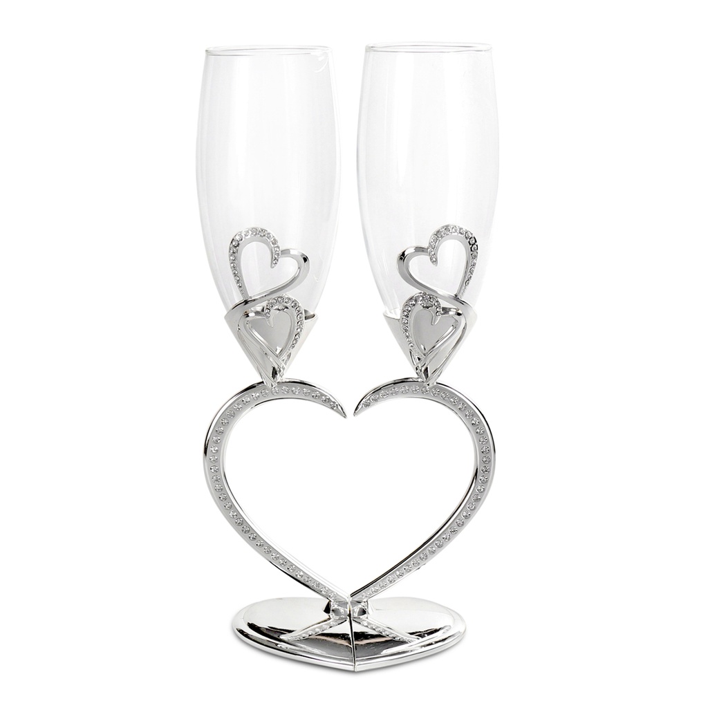 [03-CG170] FLUTE DI CHAMPAGNE DEL CUORE Matrimonio, Anniversario