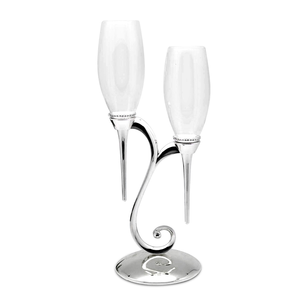 [03-CG145] FLUTE PER CHAMPAGNE CON BASE D'APPOGGIO