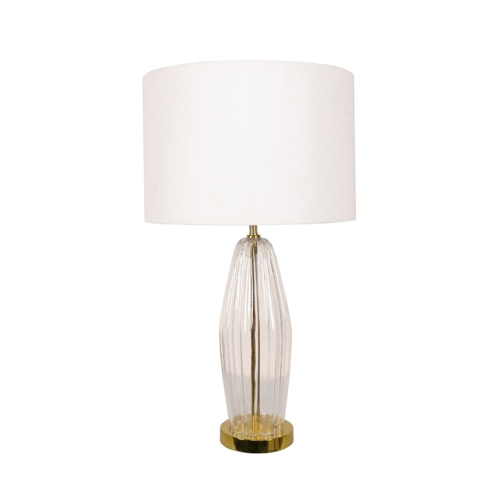 LAMPADA  TAVOLO CON BASE IN VETRO