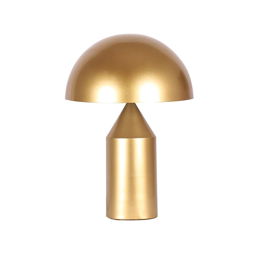 [119-ML234542] LAMPADA TAVOLO IN METALLO CON RIFINITURA IN ORO