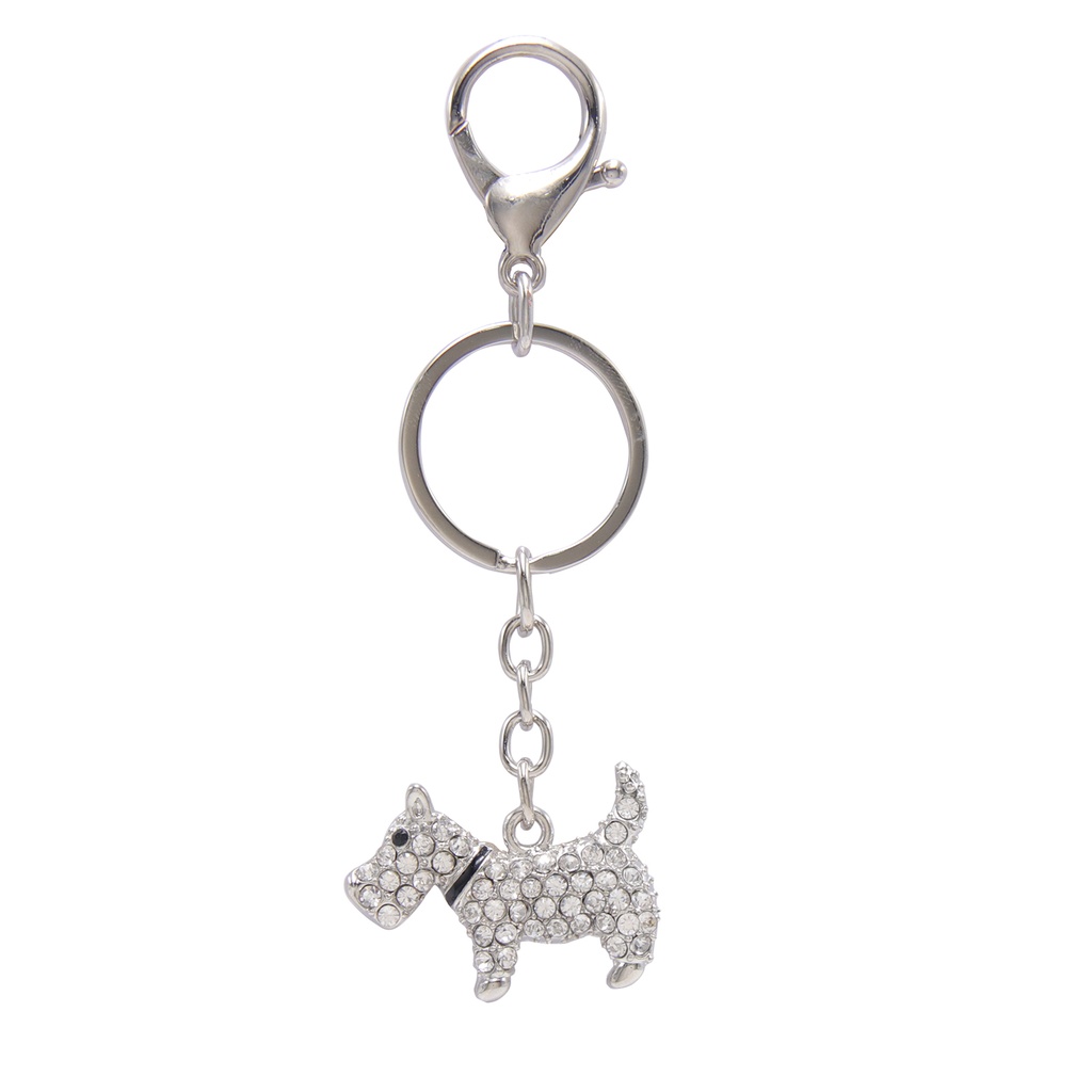 [KC1257A] PORTACHIAVI CRYSTAL DOG Diamantini