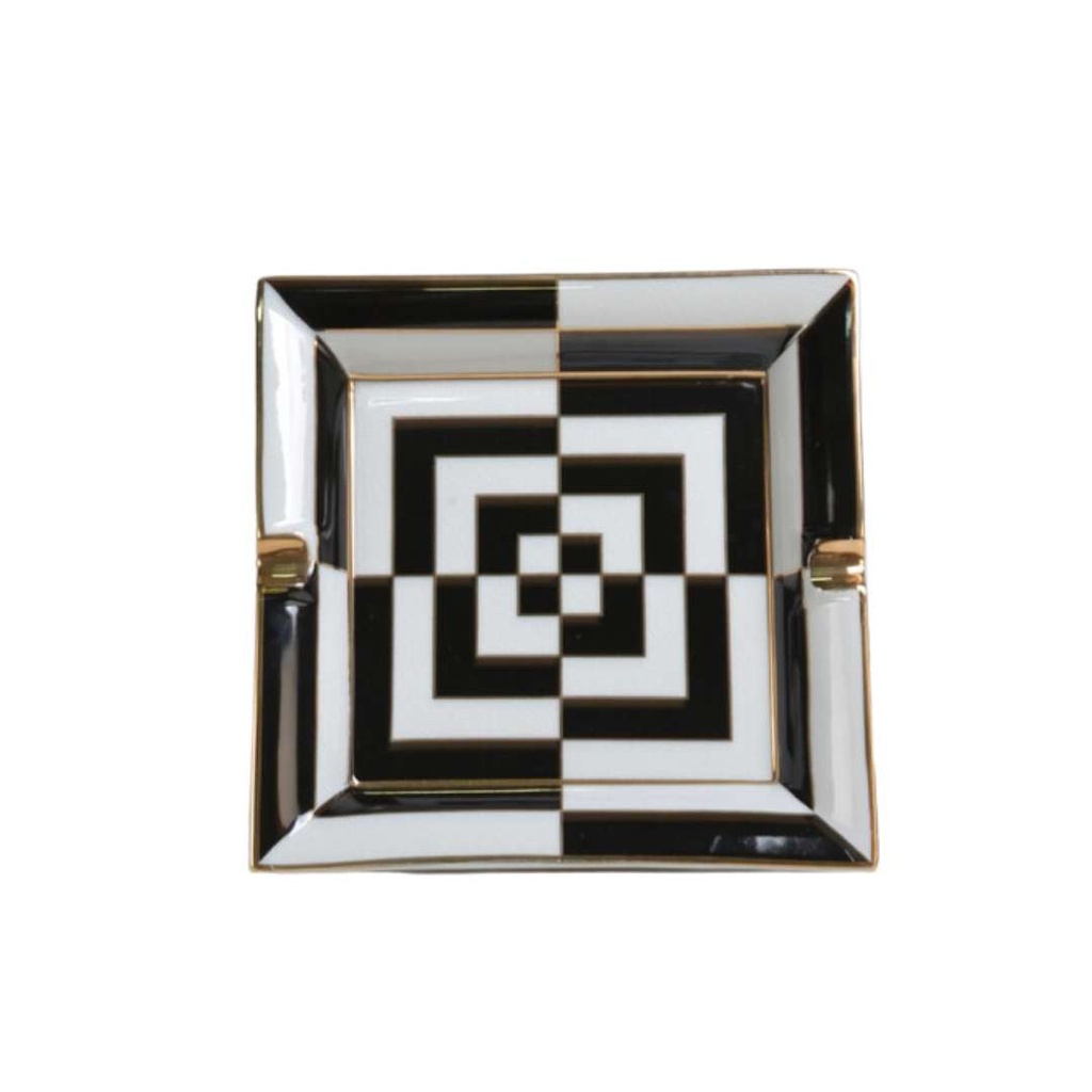 [JCD-13982] Posacenere porta oggetti motivo bianco nero moderno