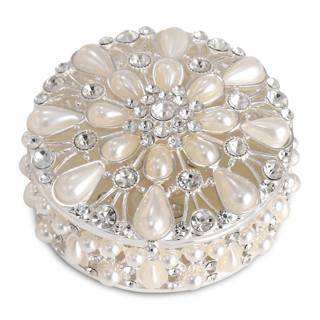 [03-JB2380] SCATOLA PORTA OGGETTI TONDO PERLA