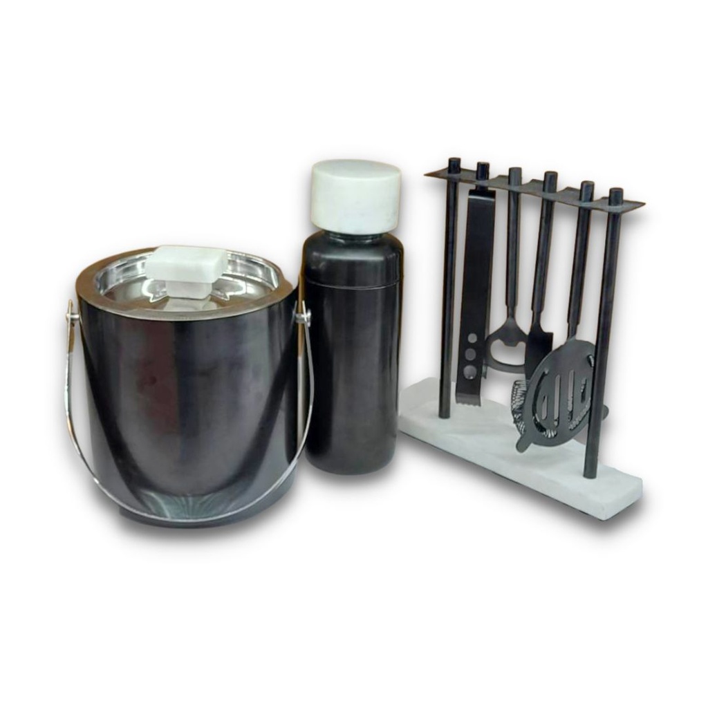 [TB23136] SET COCKTAIL SHAKER ACCIAIO 