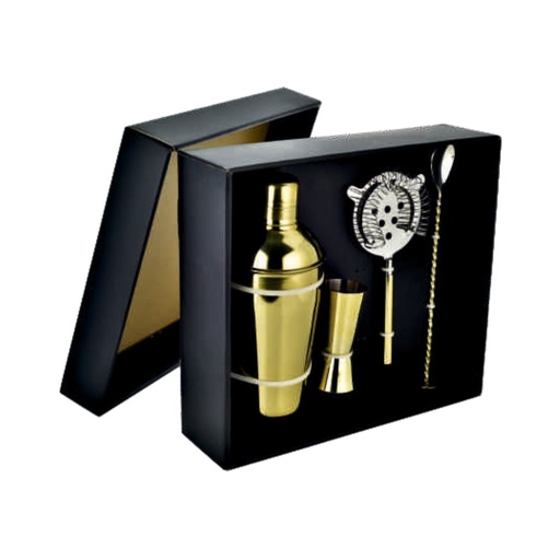 [TB23073/B] SET COCKTAIL SHAKER ACCIAIO CON BOX