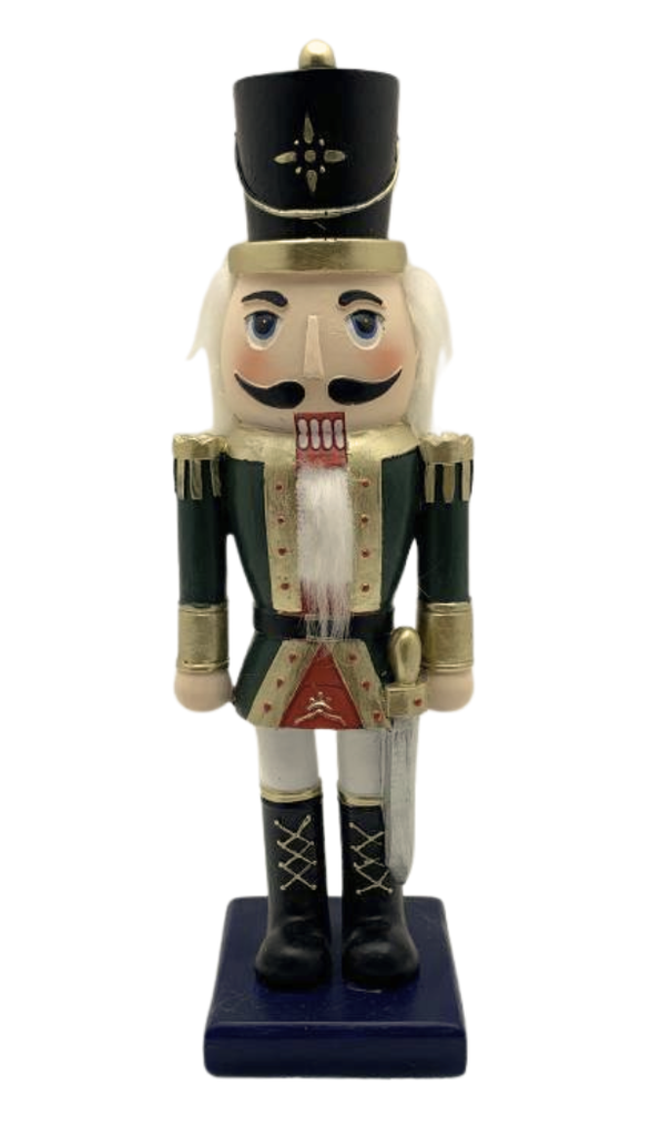 [153-20667C] SOLDATINO SCHIACCIANOCI IN RESINA CON SPADA