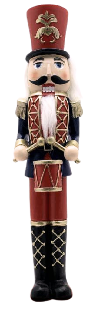 [153-20639C] SOLDATINO SCHIACCIANOCI IN RESINA ROSSO