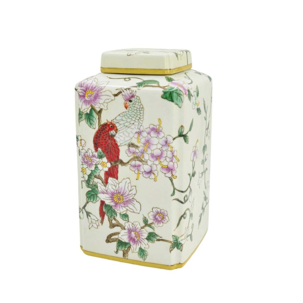 [JCD-10390] Scatola porta oggetti motivo floreale alto