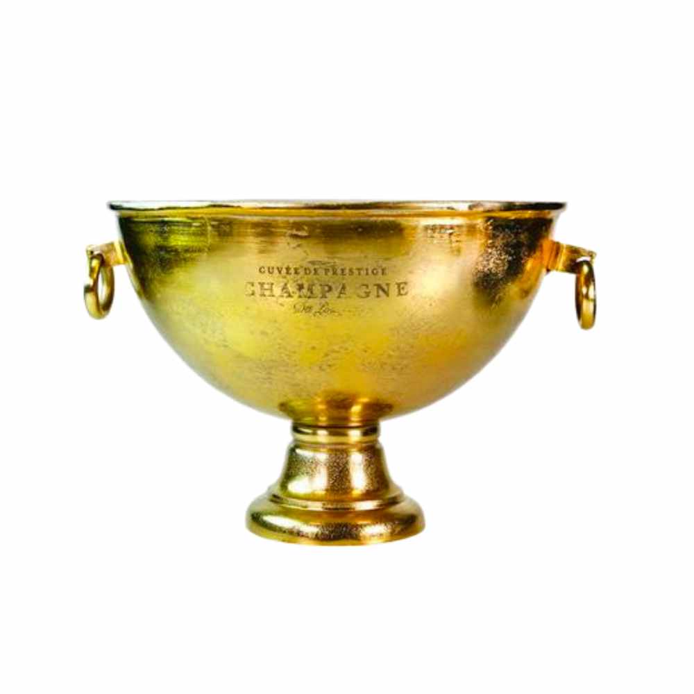 Spumantiera/Coppa 46 cm Saint Tropez Gold PER CHAMPAGNE IN ORO con manici 