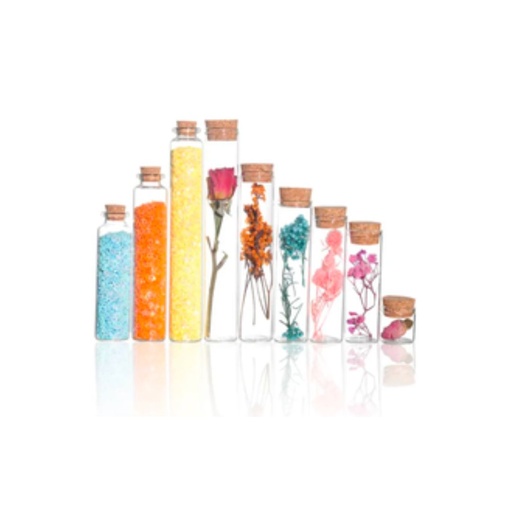 Tubi in vetro con tappo 25x100 mm