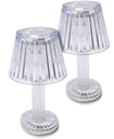  Mini lampada da tavolo a LED, luce bianca calda, effetto cristallo