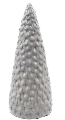 [159-23145S-1] ALBERO DI NATALE STILIZZATO MONOCOLORE PANNA  PORCELLANA 
