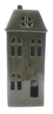 [159-23188S-1] CASETTA NATALIZIA CON LUCE LED MONOCOLORE VERDE PETROLIO PORCELLANA 