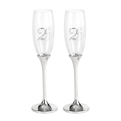 FLUTE DA CHAMPAGNE CON NUMERI (25-30)