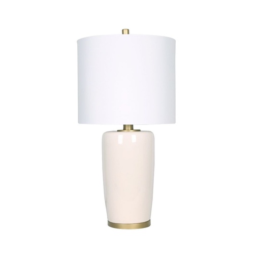 [119-ML234626-B] LAMPADA  DA TAVOLO BASE BIANCA
