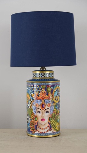 [JCO-X13171MB] Lampada Cleopatra in ceramica colorata