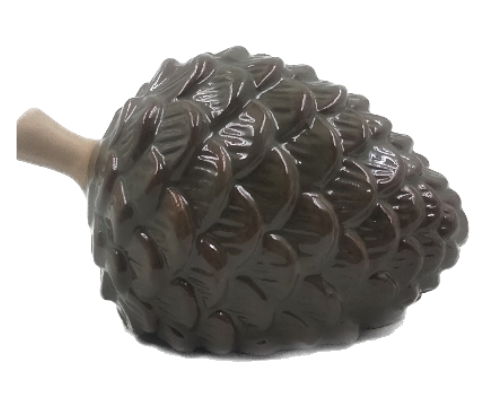 [159-21033S-2] PIGNA  PICCOLA COLORE MARRONE  PORCELLANA 