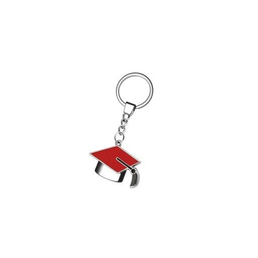 [GC830] Portachiavi Cappello Laurea rosso e nero