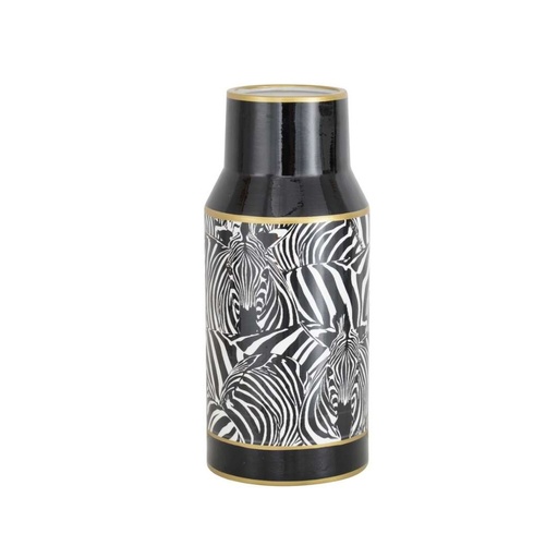 [JCD-17754] Vaso motivo zebrato in ceramica forma cilindrica 